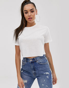 Women's white crop top